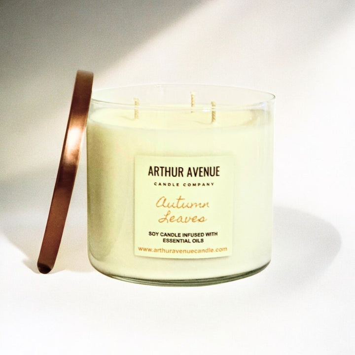 autumn leaf candle