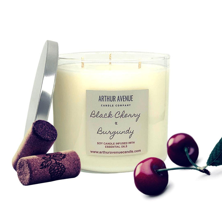 Black Cherry & Burgundy 3-Wick